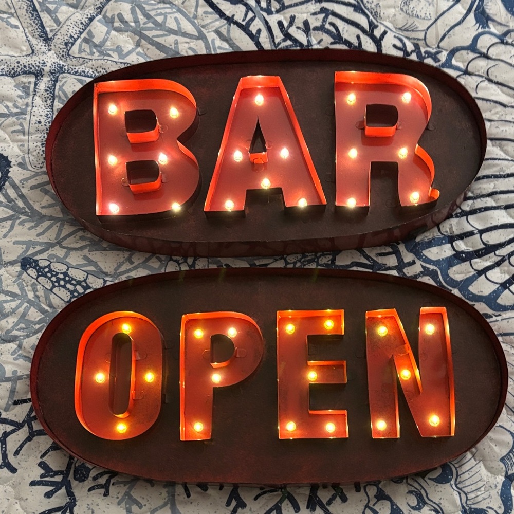 Retro LED Juice Bar Open Sign - they are an excellent working condition!